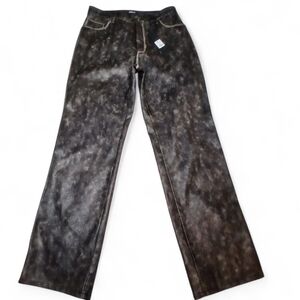 NOVA MEN Marley Wash Faux Leather Straight Pants Size 30 NWT